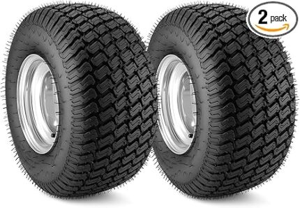 18x8.50-8 Golf Cart Wheels and Tires,18x8.50-8 Lawn Mower Tires and Wheel Assembly, 4-Ply, Tubeless, 4 Lug 4" PCD Fit Club Car, E-Z-GO, Yamaha Golf Cart and Tractor(2 PCS)